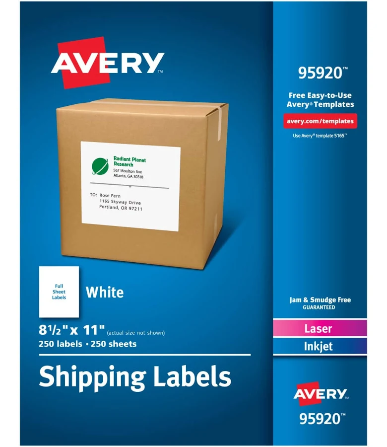 Avery? Permanent Adhesive Shipping Labels