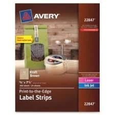 Avery Kraft Brown Label Strips 22847