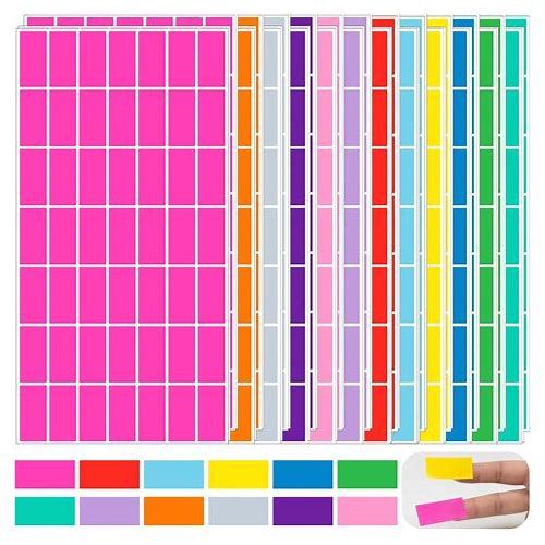 Rectangular Colored Label Sticker…