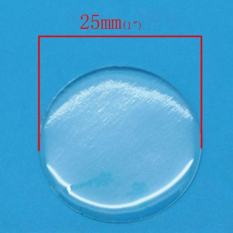 60 pcs. Circle Clear Round Epoxy Resin Stickers - 25mm (1 in) - Thickness: 1mm