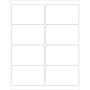 4 x 2 1/2" White Rectangle Laser Labels