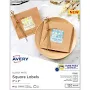 Avery Sure Feed Glossy White Square Labels