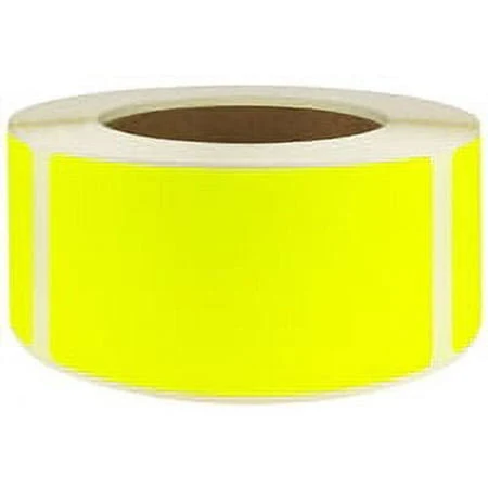 Fluorescent Rectangle Labels 2" x 4