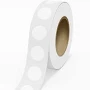 2 Inch Roll of Circular Round Labels - Tear Resistant with High Gloss Film Layer - Clear - 125 Pack