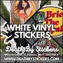 White Vinyl Stickers From Your Design 2 Inch / Matte White