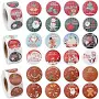 3 Rolls 3 Styles Christmas Round Dot Self Adhesive Paper Stickers Roll
