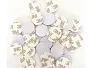 50pcs NTAG215 NFC Tags Cards with 3M Sticker, White Round PVC Coin Cards, 1inch, 504 Byte Compatible with NFC Enabled Mobile Phones