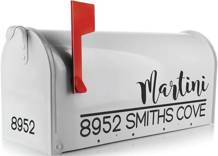 Custom Mailbox Address Decal: Weatherproof Vinyl Numbers, Personalized Curb Appeal