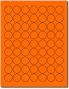 Orange 1" Round Labels