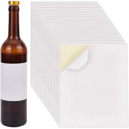 20 Sheet 80pcs Adhesive Wine Bottle Labels