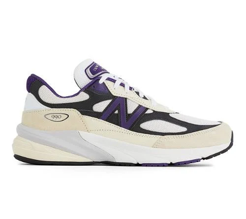 New Balance Unisex Made in USA 990v6 White/Purple/Black - U990WB6 - M4 / W5.5 - D