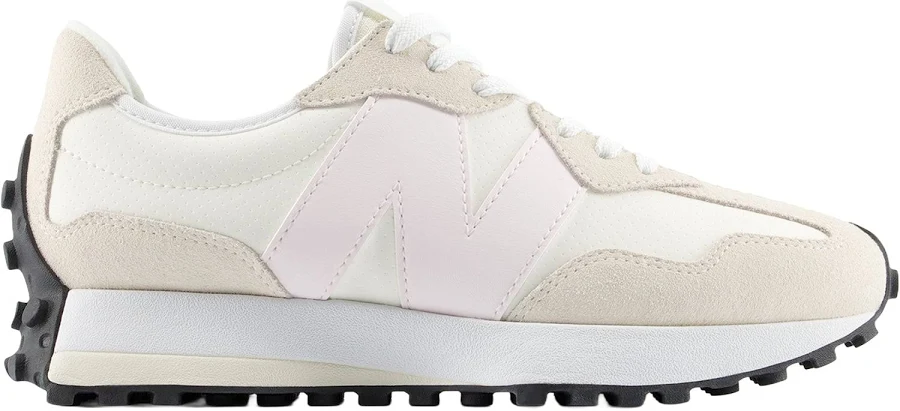 New Balance 327 (Neutral Support) Women's Athletic Shoes Sea Salt/Pink Salt - 10.5 / B by Footwear etc.