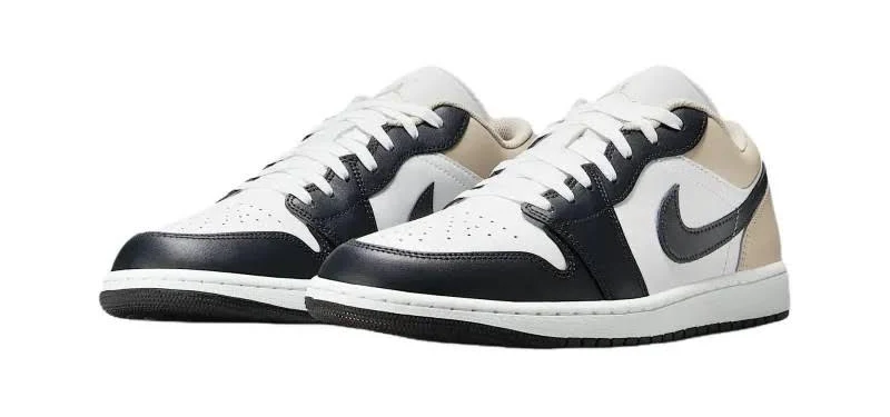 Jordan Air Jordan 1 Anti Slip Wear Resistant Low White Black