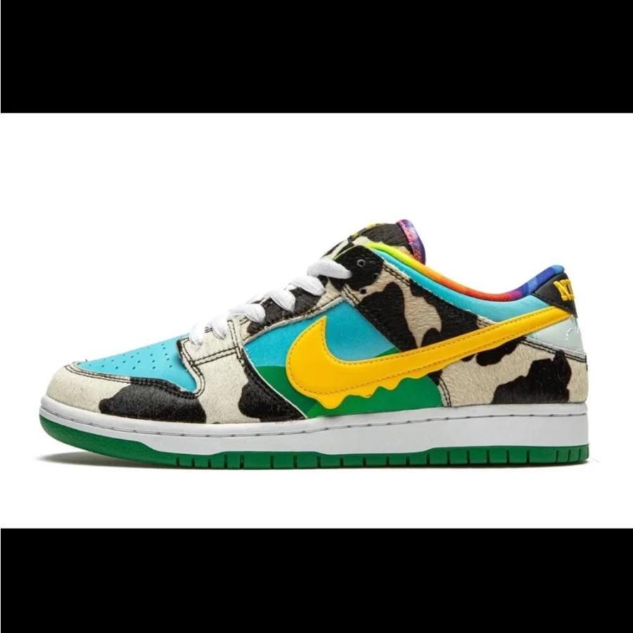 Nike Shoes | Nike Sb Chunky Dunkey Ben And Jerry Low-Top Dunk Sneakers | Color: Blue/Yellow | Size: 9.5 | Vesn1982's Closet