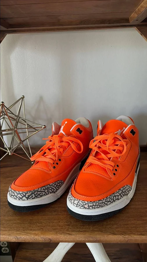 Jordan 3 Orange White Cement Grey1