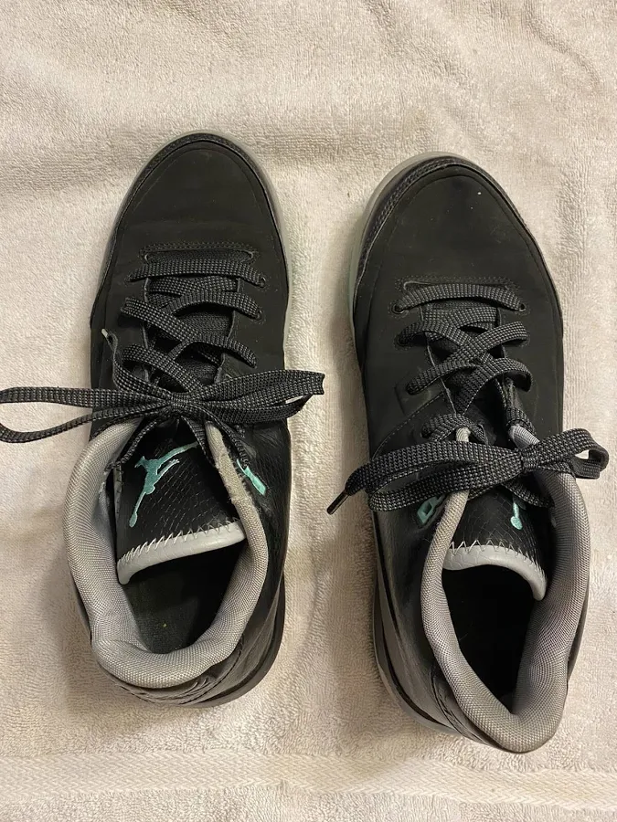 Size 10 - Mens Jordan Flight Origin 3 Black & Teal.