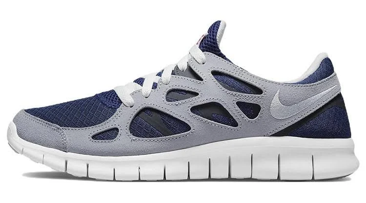 Nike Free Run 2 Low Midnight Navy Wolf Grey - 537732-407