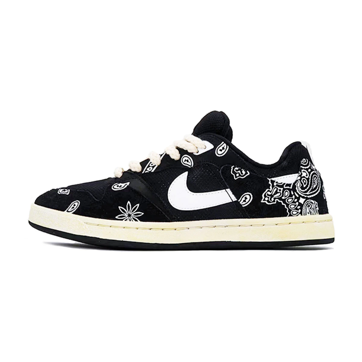 [Custom Shoes] Nike SB Alleyoop 'Cashew Blossom Black White'