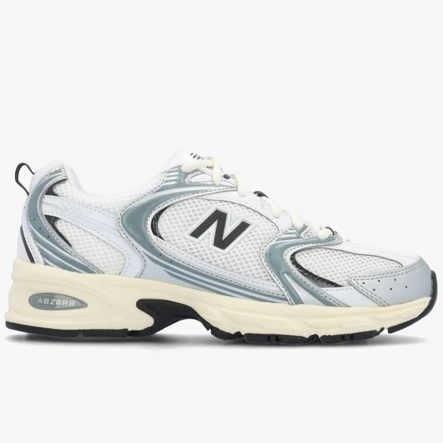 NEW BALANCE Womens U530 Silver Metallic Black Cement Trainers Size: