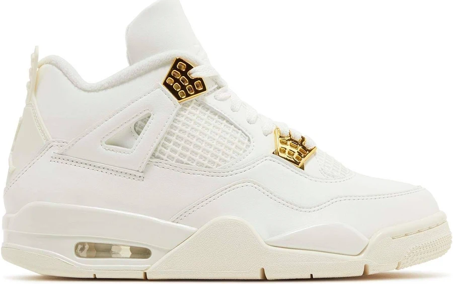 Wmns Air Jordan 4 Retro Metallic Gold Unfading Sneaker