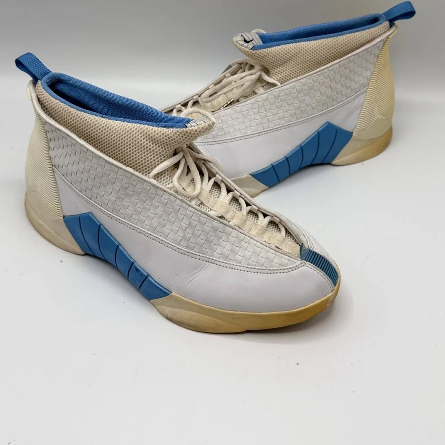 Nike Air Jordan 15 Xv Og Columbia 1999 White Blue Size 12.5 Sneakers