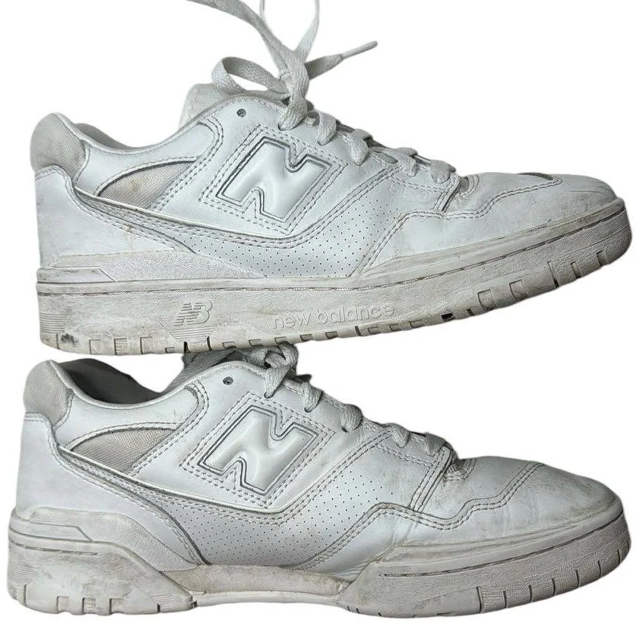 New Balance Shoes | New Balance 550 Triple White Retro Sneakers. Size 8.5. | Color: White | Size: 8.5 | Sincerelylilly7's Closet