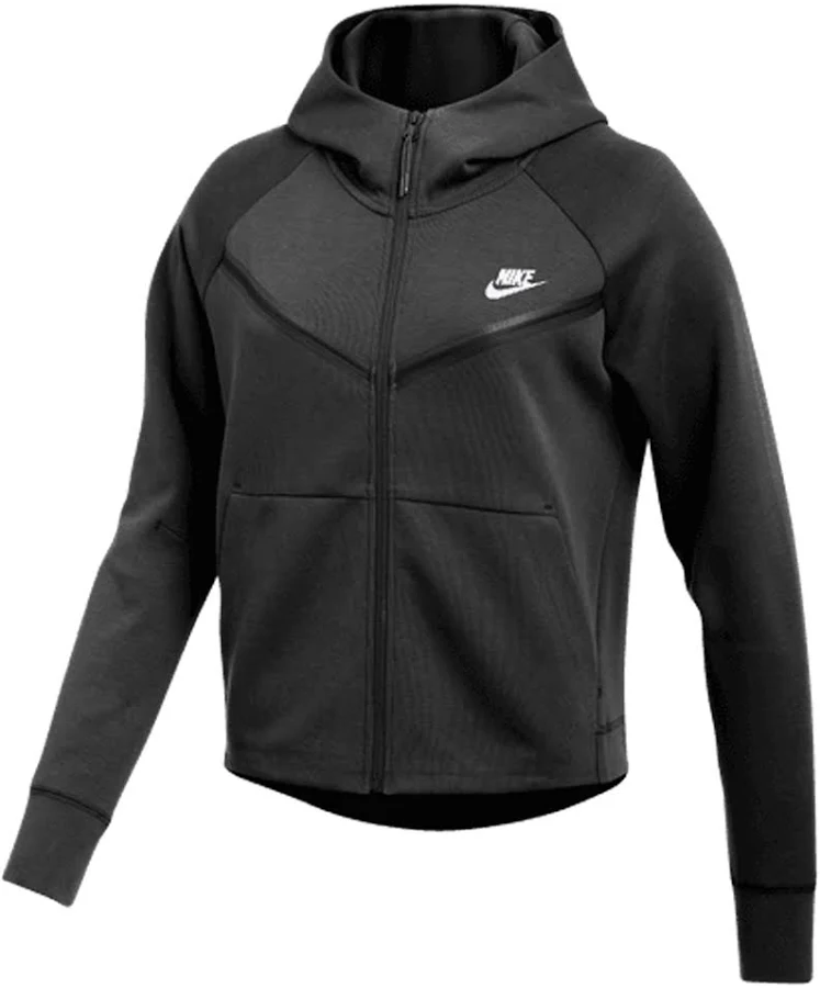 Nike Women's Team Tech Fleece Windrunner Hoodie FZ M / Black/White | Nike - Hoodies | Midway Sports