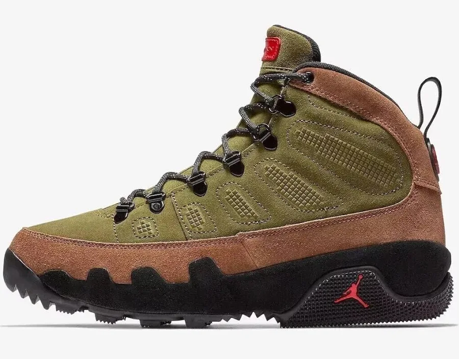 Nike Men's Jordan 9 Retro Boot Nrg Sneakers, Brown/green, Size 4.5,