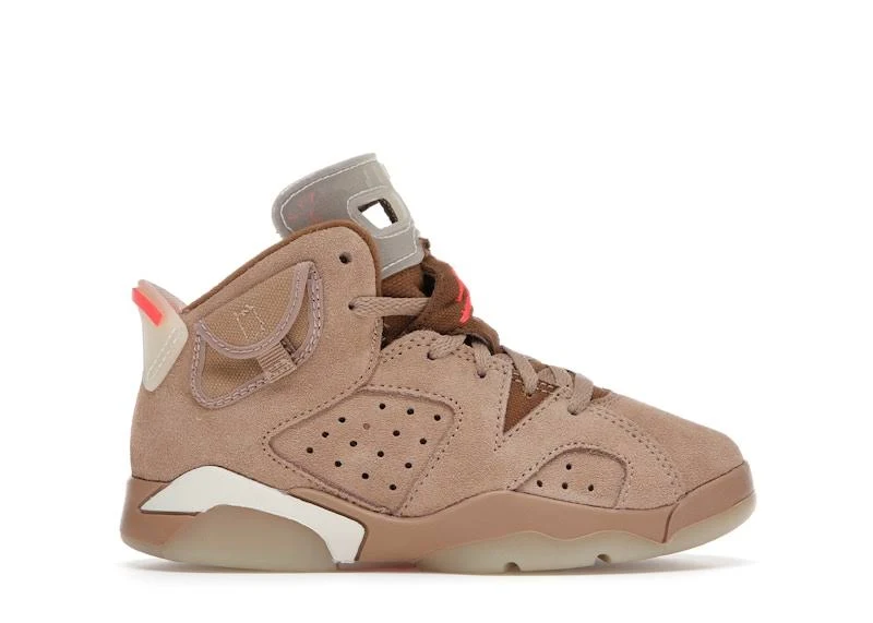 Preschool Air Jordan Retro 6 'Travis Scott British Khaki