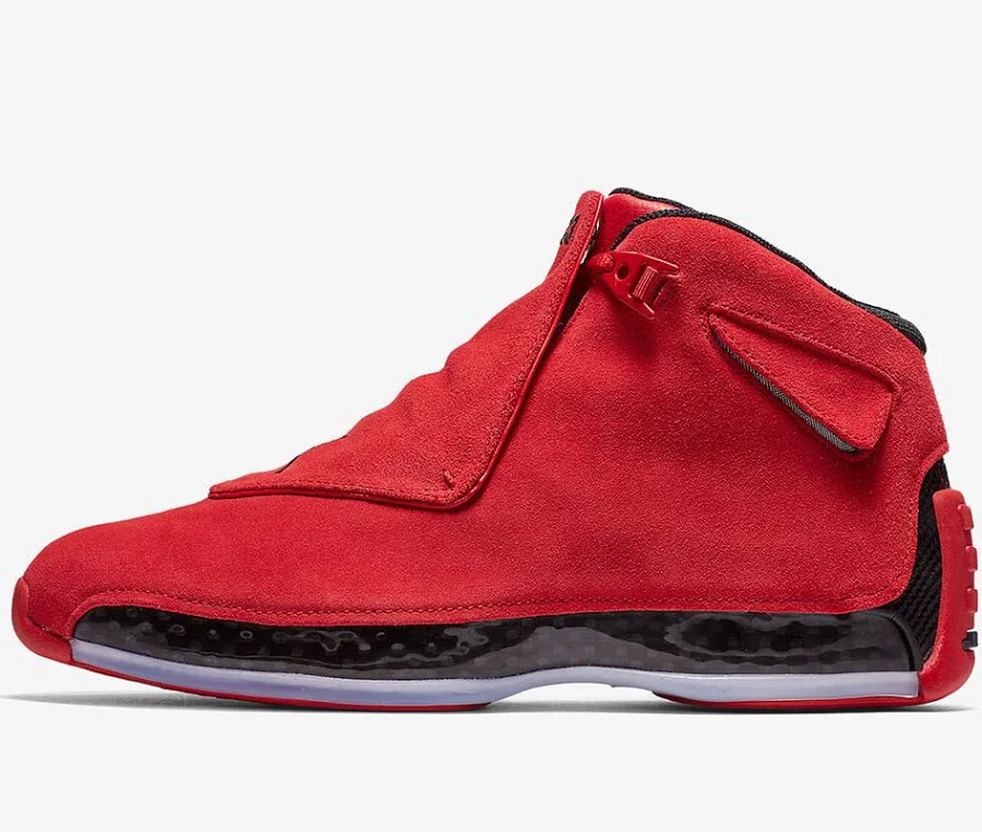 2018 Nike Air Jordan 18 Xviii Retro Red Toro Suede Size 7.5.