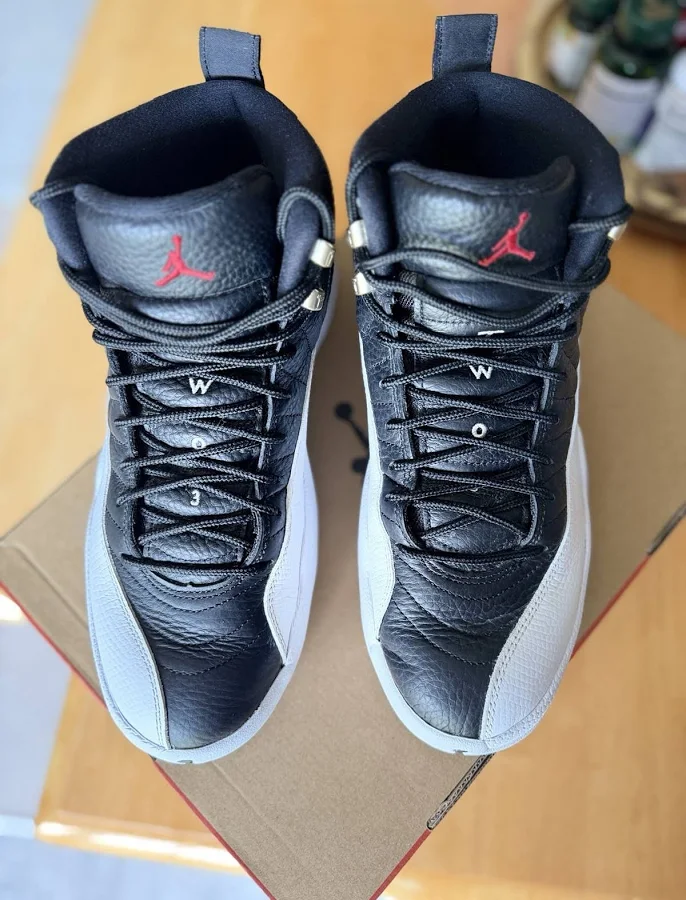 Jordan Air Jordan 12 Retro Playoff Black White High Top Basketball