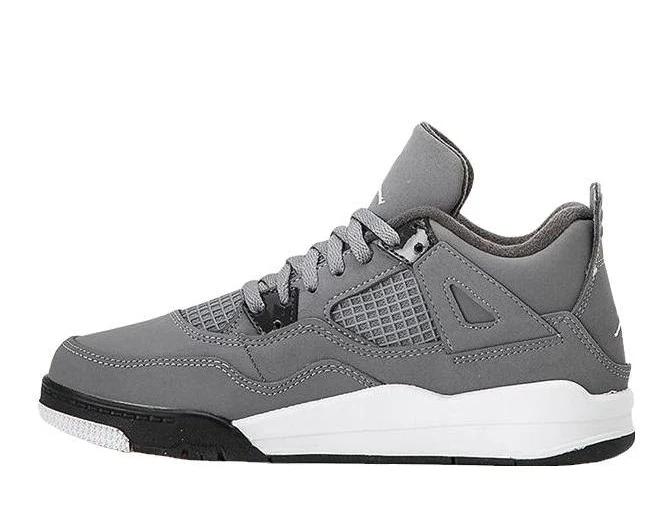 Jordan 4 Retro Low Top Women Sneakers - Cool Grey/chrome-dark Charcoal