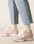 New Balance 327 sneakers in pink lace and white