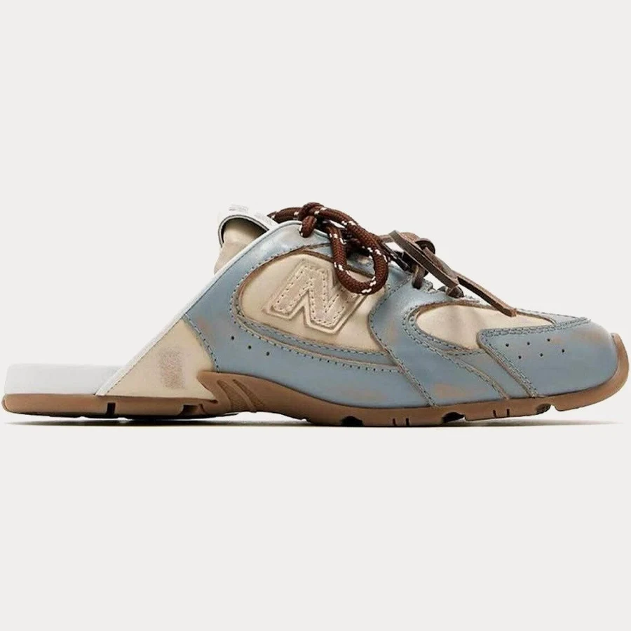 New Balance x Miu Miu 530 SL Deco Calf Leather Blue / Beige Mules Blue / Miu Miu - US / US