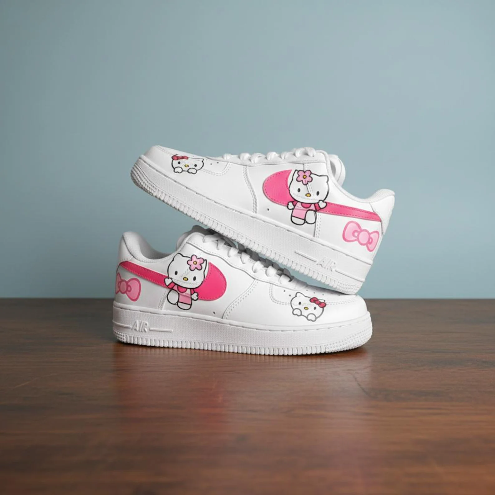 Custom Hello Kitty Air Force 1 Shoes – Cute pink Sneakers - Valentine's Gift for Her