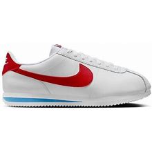 Nike Men's White/Varsity Red/Varsity Blue Cortez Leather Sneakers 8.5 Regular