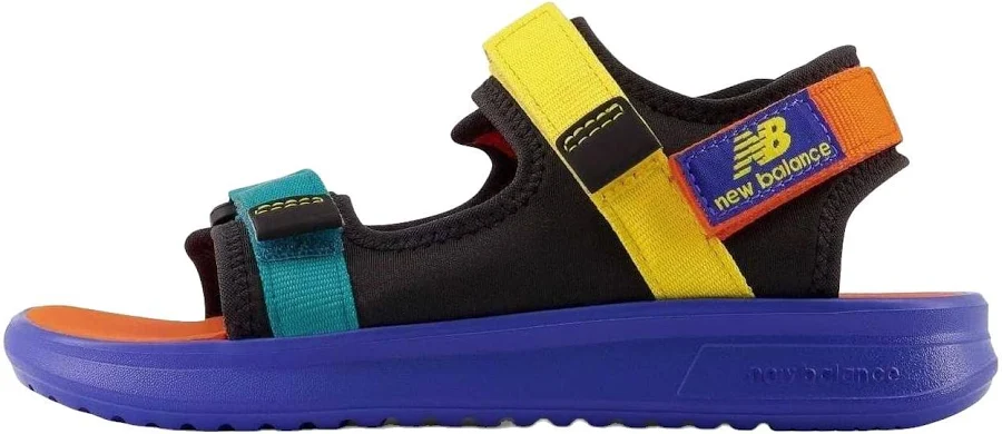 New Balance 750 Hook And Loop Women Sandals - Black/yellow/green