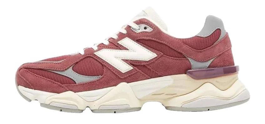 New Balance 9060 Lace-up Men Sneakers - Washed Burgundy/cream/grey