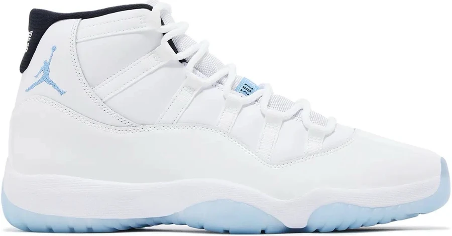 Jordan Air Jordan 11 White Blue High Top Lace Up Men's Basketball