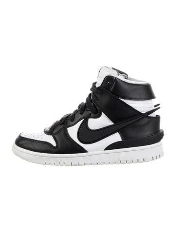 Nike x AMBUSH Leather Colorblock Pattern Sneakers in Black/White, Men's 9
