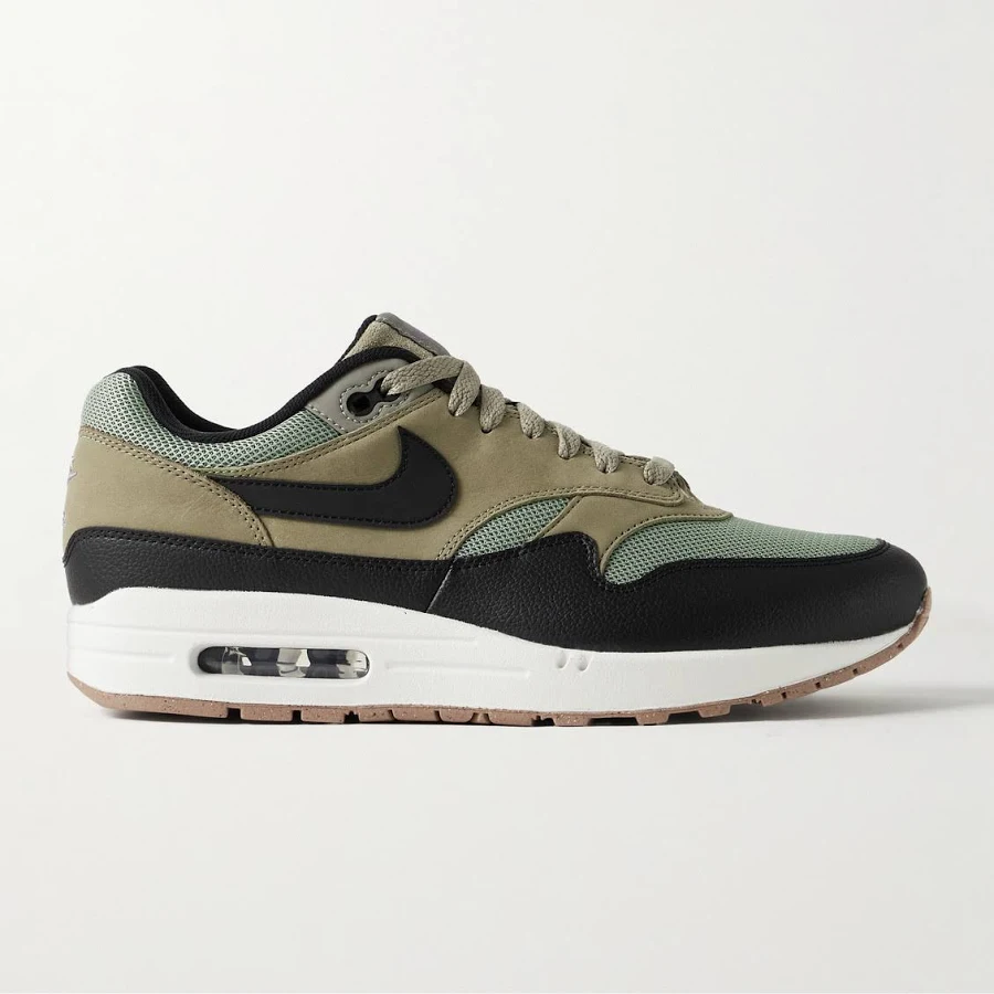 Nike Air Max 1 SC Suede, Mesh and Leather Sneakers - Men - Army green Sneakers - US 6