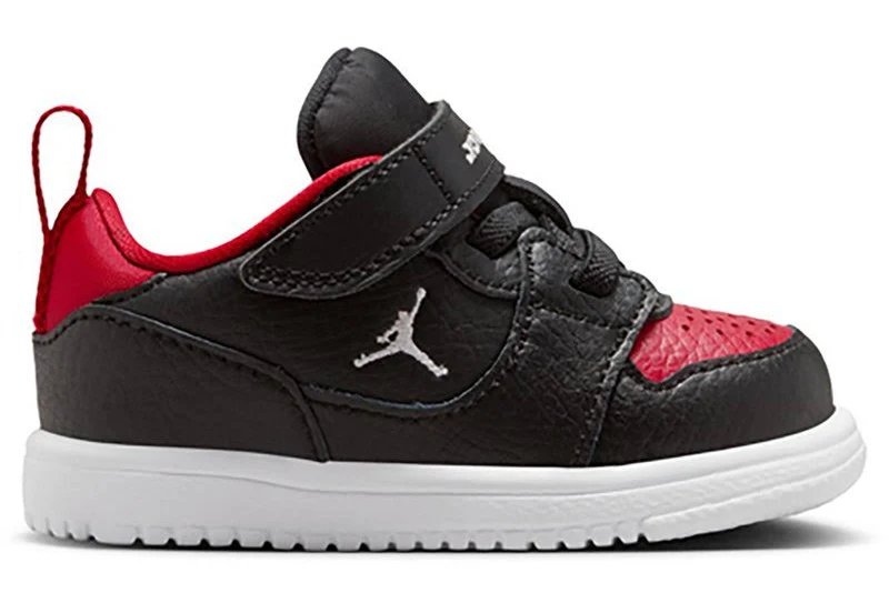 Jordan Infants' Court Connect Low Shoes Black/Red - Toddler at Academy Sports