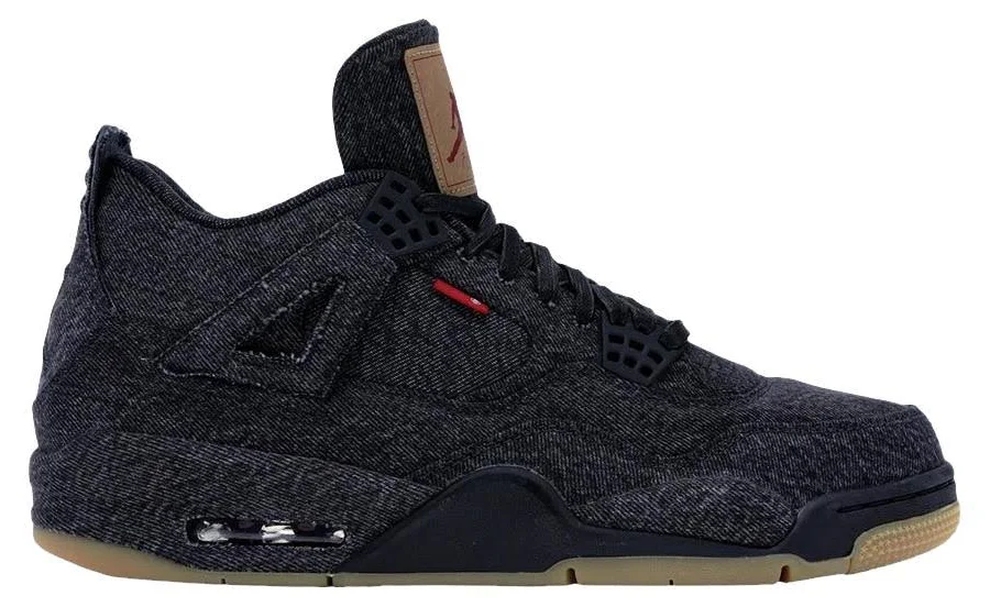 Jordan Levi's X 4 Retro Denim Men Sneakers - Black