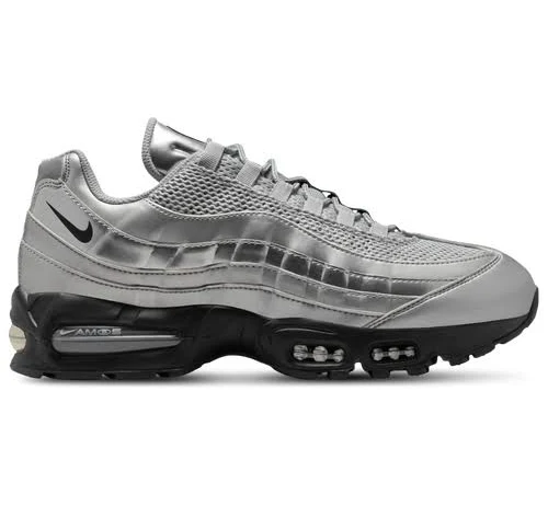 Nike Mens Air Max 95 OG Dimension - Running Shoes Metallic Silver/Black/University Red Size 12.0