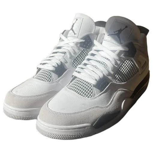 Jordan Air 4 White Leather High Trainers Size 14 US