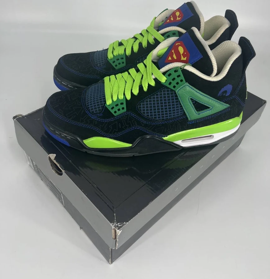 Ds 2011 Nike Jordan 4 Iv Retro Doernbecher Super Man Size M 8.5
