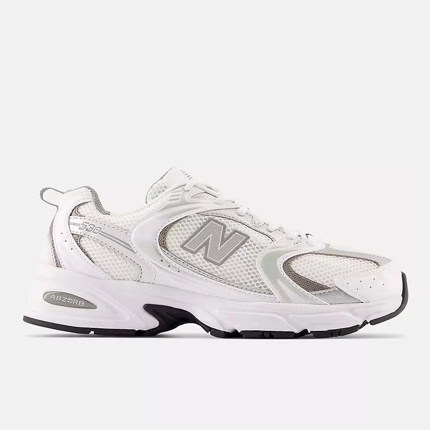 New Balance | 530 | Men's | Size: 11 | Color: White With Silver Metallic And Shadow Grey