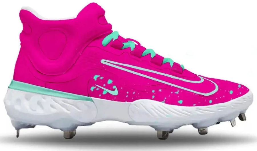 Pink Tint Nike Alpha Huarache Elite 4 Mid | Stadium Custom Kicks 15