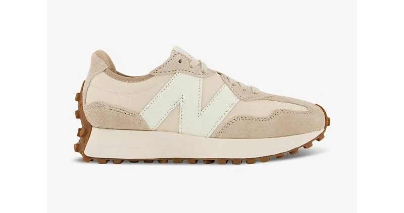 New Balance Men's 327 Logo-Embroidered Suede Low-Top Trainers