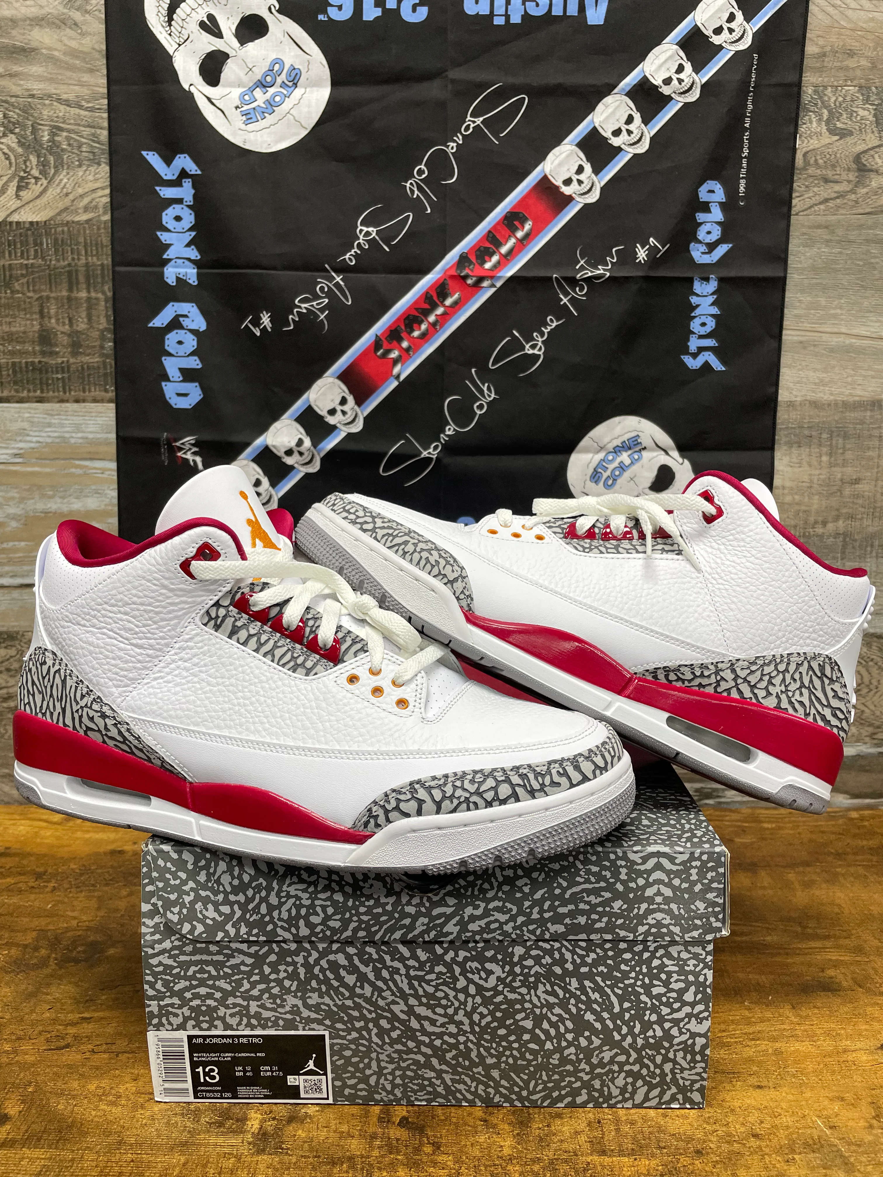 13-Air Jordan 3 Cardinal Red